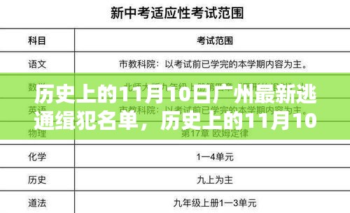 歷史上的11月10日廣州逃犯名單揭秘，最新通緝犯名單曝光