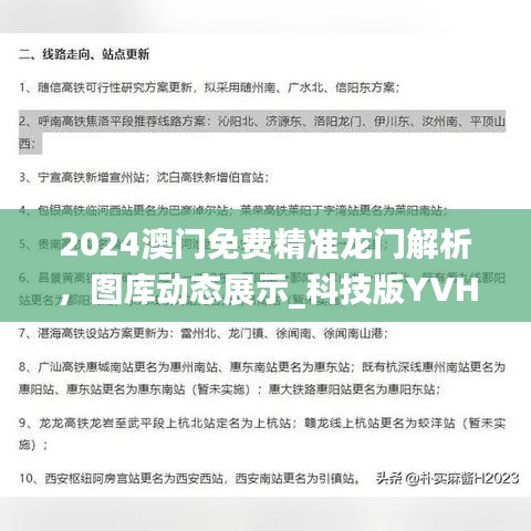 2024澳門免費(fèi)精準(zhǔn)龍門解析，圖庫動(dòng)態(tài)展示_科技版YVH464.54