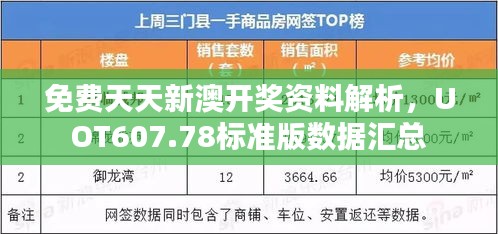 免費(fèi)天天新澳開獎資料解析，UOT607.78標(biāo)準(zhǔn)版數(shù)據(jù)匯總