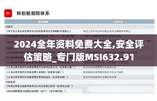 2024全年資料免費大全,安全評估策略_專門版MSI632.91