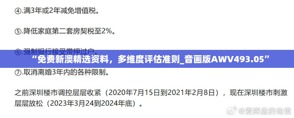 “免費(fèi)新澳精選資料，多維度評估準(zhǔn)則_音畫版AWV493.05”