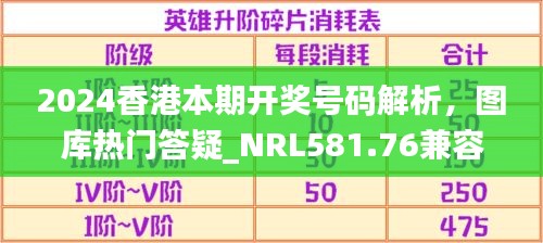 2024香港本期開獎號碼解析，圖庫熱門答疑_NRL581.76兼容版