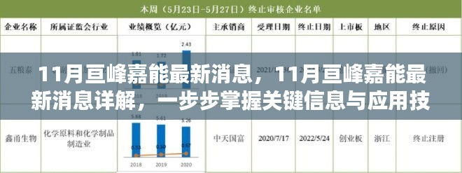 掌握關(guān)鍵信息與應(yīng)用技能，詳解亙峰嘉能最新動(dòng)態(tài)與消息