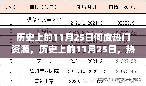 歷史上的11月25日，熱門(mén)資源的演變與影響