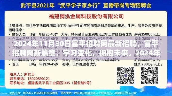 富平招聘網(wǎng)新篇章啟航，最新招聘信息與未來學(xué)習(xí)變化