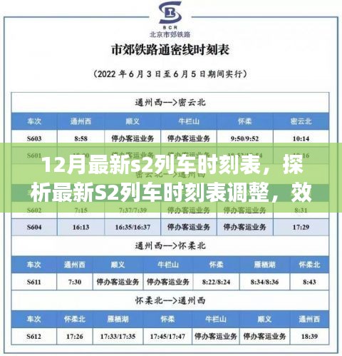 最新S2列車時(shí)刻表調(diào)整解析，效率與便利的權(quán)衡之道