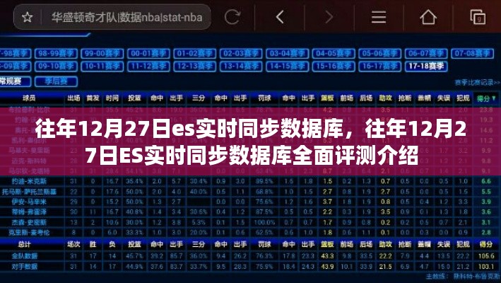 往年12月27日ES實(shí)時(shí)同步數(shù)據(jù)庫，全面評(píng)測(cè)與介紹