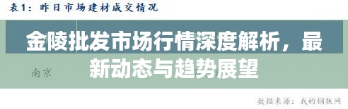 金陵批發(fā)市場(chǎng)行情深度解析，最新動(dòng)態(tài)與趨勢(shì)展望