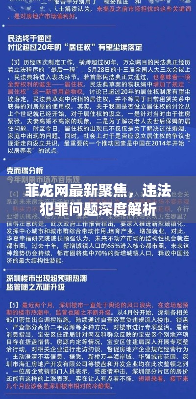 菲龍網(wǎng)最新聚焦，違法犯罪問題深度解析