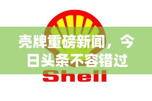 殼牌重磅新聞，今日頭條不容錯(cuò)過