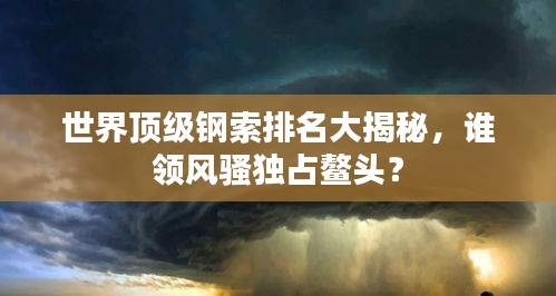 世界頂級鋼索排名大揭秘，誰領(lǐng)風(fēng)騷獨(dú)占鰲頭？