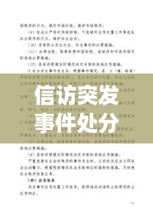 信訪突發(fā)事件處分，信訪突發(fā)事件應急預案范文 