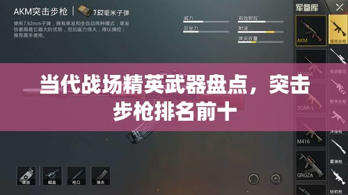當(dāng)代戰(zhàn)場(chǎng)精英武器盤點(diǎn)，突擊步槍排名前十