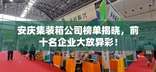 安慶集裝箱公司榜單揭曉，前十名企業(yè)大放異彩！