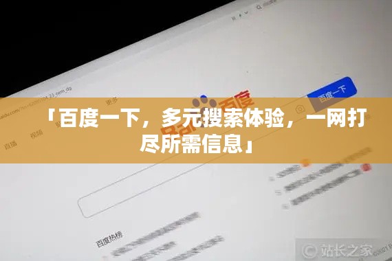 「百度一下，多元搜索體驗(yàn)，一網(wǎng)打盡所需信息」